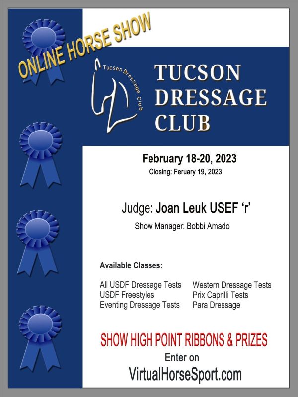 #8021 Tucson Dressage Club February 18-20, 2023